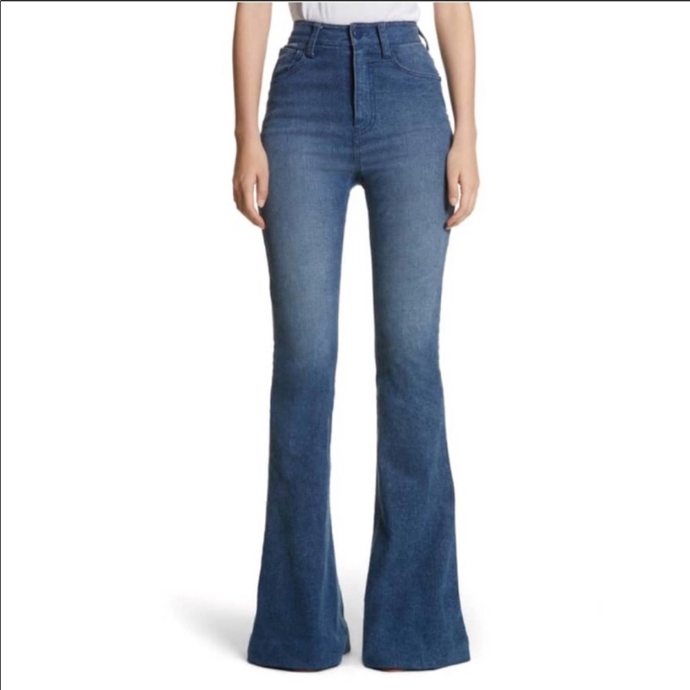 Brandon Maxwell High Rise Flare Jeans size 26